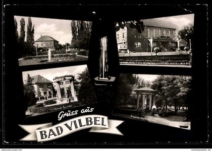 AK Bad Vilbel, Verschiedene Ortspartien, Kurhaus, Gartenanlage, Hassia Sprudel