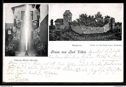 AK Bad Vilbel, Victoria-Melita-Sprudel, Burgruine