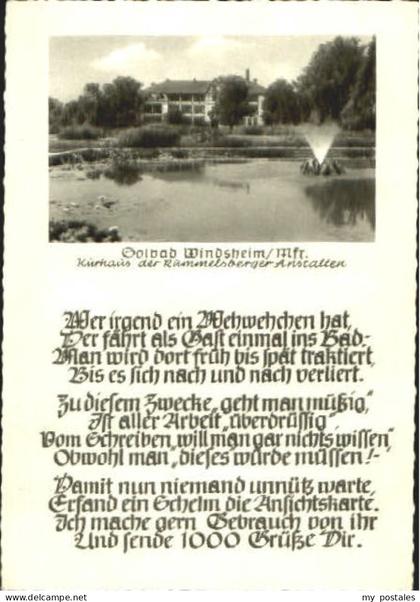 Bad Windsheim Kurhaus Anstalten