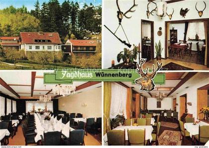 Bad Wuennenberg PADERBORN NRW Jagdhaus-Wuennenberg Geweihe Jagdgewehr Speisesaal