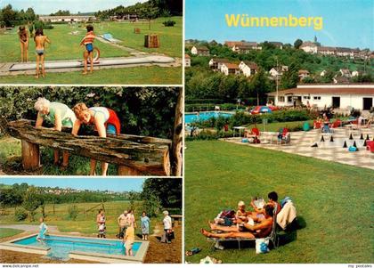 Wuennenberg Fliegeraufnahme Minigolf Kneippanlagen Freibad Wassertretanlage