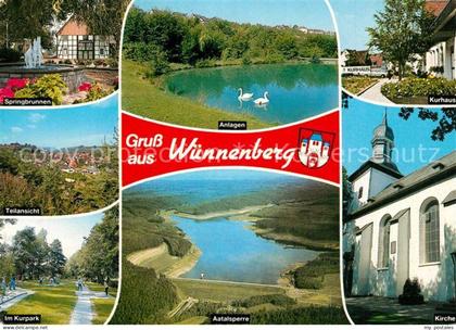 Wuennenberg Kurhaus Kirche Kurpark Brunnen