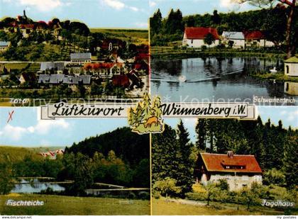 Wuennenberg Panorama Schwanenteich Fischteiche Jagdhaus