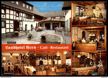 ÄLTERE POSTKARTE BAD ZWESTEN LANDHOTEL KERN SCHWÄLMER BAUERNSTUBE THEKE BAR Bauernhaus postcard cpa Ansichtskarte AK