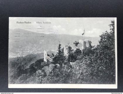 AK Baden-Baden - Altes Schloss - Feldpost Reserve Lazarett Baden Baden 1916