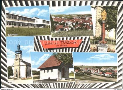 Altheim Wallduern Schulhaus Kapelle Statue