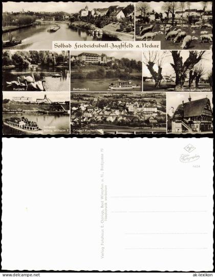 Bad Friedrichshall Mehrbildkarte mit Ortsansichten Jagstfeld 1960