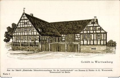 CPA Bernhausen Filderstadt Bade Württemberg, Gehöft in Württemberg