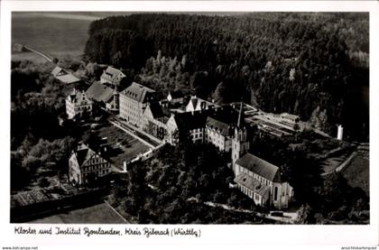 CPA Bonlanden Filderstadt in Württemberg, Kloster und Institut Bonlanden, Luftbild