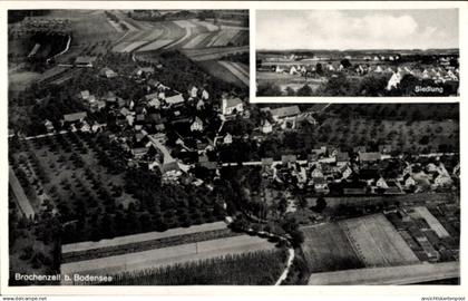 CPA Brochenzell Meckenbeuren in Oberschwaben Württemberg, Fliegeraufnahme, Siedlung