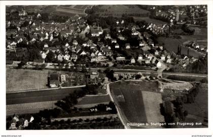 CPA Ditzingen in Württemberg, Luftaufnahme