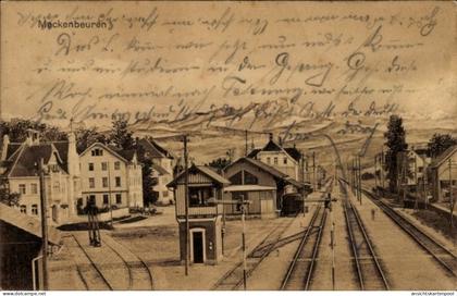 CPA Meckenbeuren in Oberschwaben Württemberg, Bahnhof