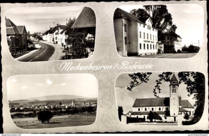 CPA Meckenbeuren in Oberschwaben Württemberg, Kirche, Straße