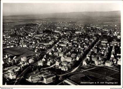 CPA Schwenningen am Neckar, Luftaufnahme von Schwenningen, viele Häuser, Landschaft, keine Persone
