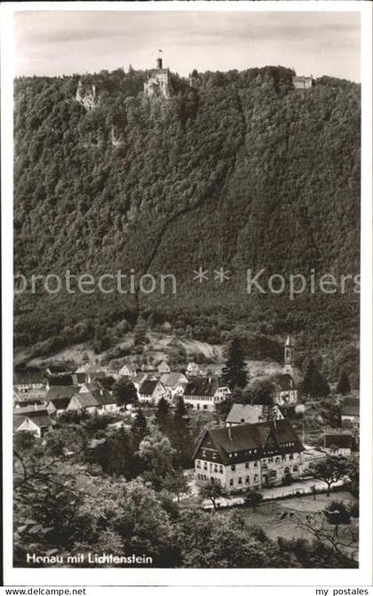 Honau Lichtenstein mit Schloss Lichtenstein Hotel Olgahoehle