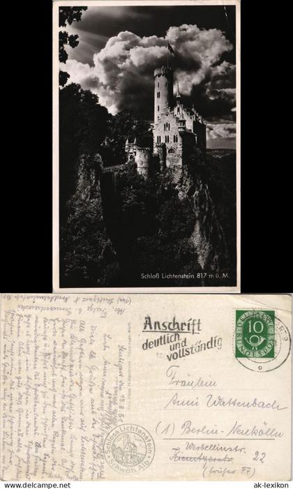Lichtenstein (Württemberg) Schloss Lichtenstein Gesamtansicht (Castle View) 1951