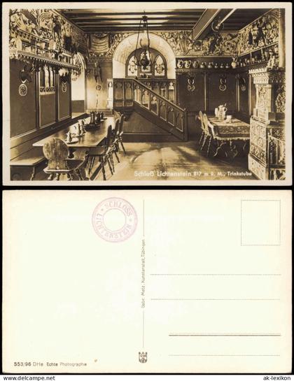 Lichtenstein (Württemberg) Schloß Lichtenstein - Trinkstube 1932