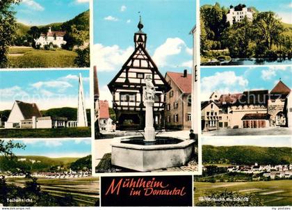 Muehlheim Donau Teilansichten Kirche Brunnen Fachwerkhaus Schloss