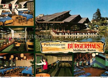 Muellheim Baden Parkrestaurant Buergerhaus Kegelbahn