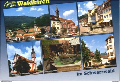 Waldkirch Breisgau Waldkirch Rathaus Marktplatz Kirche Narrenbrunnen Turmstrasse