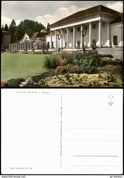 Ansichtskarte Baden-Baden Kurhaus Baden-Baden 1960