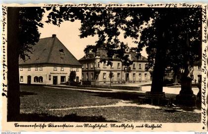 Bärenstein im Müglitztal - Marktplatz mit Rathaus