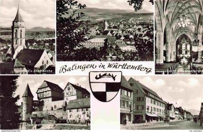 Balingen Stadtkirche Innenansicht Stadtpanorama Zollernschloss Friedrichstrasse