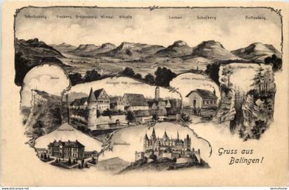 Gruss aus Balingen - Künstler-AK Eugen Felle