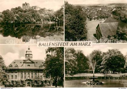 73751069 Ballenstedt Panorama Teilansichten Jugendherberge Park Fontaene Ballens