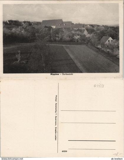 Ansichtskarte Ripien-Bannewitz Stadtpartie bei Dresden 1927