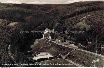Barsinghausen Fliegeraufnahme Fussball-Verbandsheim Deister Wald Gebaeude