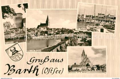 Barth Fangelturm Borgwall Marktplatz Sakt Marien Seglersteg