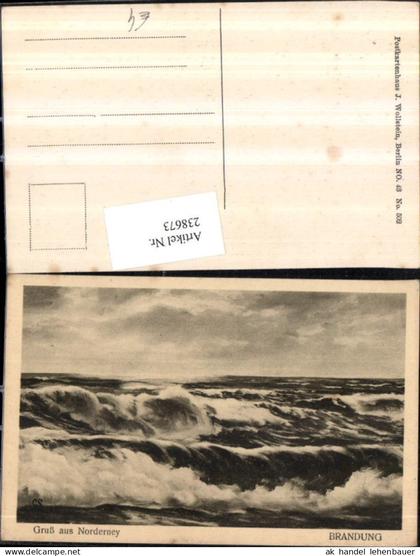 238673,Gruß aus Norderney Brandung Wellen