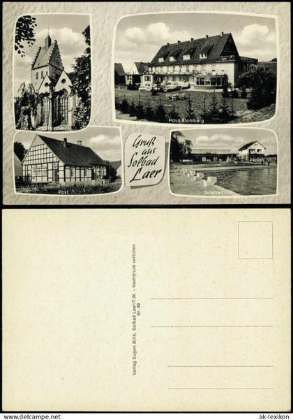 Ansichtskarte Bad Laer Haus Blomberg Solefreibad Post 1963
