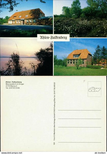 Ansichtskarte Wanna Ahlen-Falkenberg, Gasthaus, Feld, Dämmerung am Ufer 1992