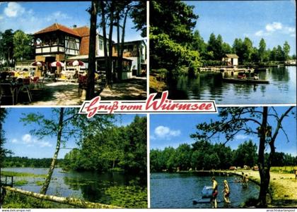 CPA Burgwedel in Niedersachsen, Gaststätte Würmsee, Ufer, Seeblick, Fachwerkhaus