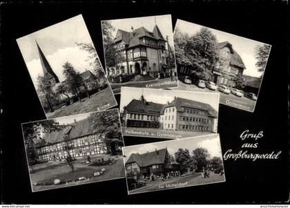 CPA Großburgwedel Burgwedel Niedersachsen, Amtsgericht, Kreissparkasse, Gasthaus Goltermann