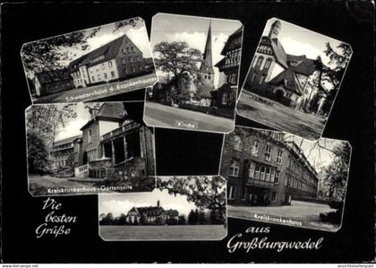 CPA Großburgwedel Burgwedel Niedersachsen, Kreiskrankenhaus, Seminar, Kirche, Schwesternhaus
