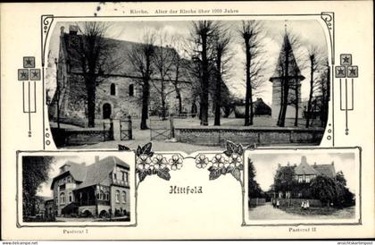 CPA Hittfeld Seevetal im Kreis Harburg, Kirche, Pastorat