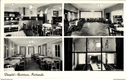 CPA Kirchweyhe Weyhe Niedersachsen, Dörgeloh's Gasträume, Clubzimmer, Veranda, Kegelbahn