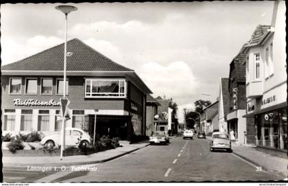 CPA Löningen Oldenburger Münsterland, Tabbenstraße, Raiffeisenbank, Autos