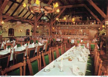 Friedeburg Ostfriesland Forsthaus-Bohnens Restaurant Gastraum Holzbalken Kronleu