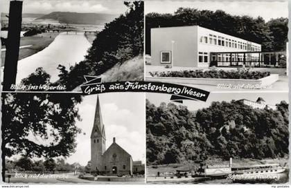 Fuerstenberg Weser irche Schule Schloss Fuerstenberg *
