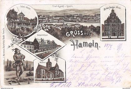 Hameln Rattenfaenger-Haus Felsen-Keller Muenster Hochzeitshaus / Hameln /Hameln-Pyrmont LKR
