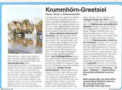 Krummhörn 3, Werbekarte ngl #F8975