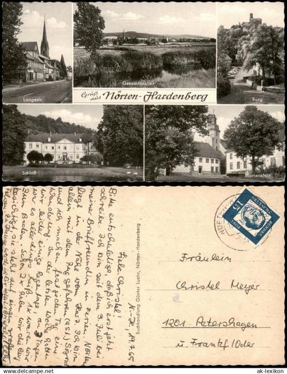 Nörten-Hardenberg Mehrbild-AK Ortsansichten u.a. Schloß, Burg, Marienstein 1965