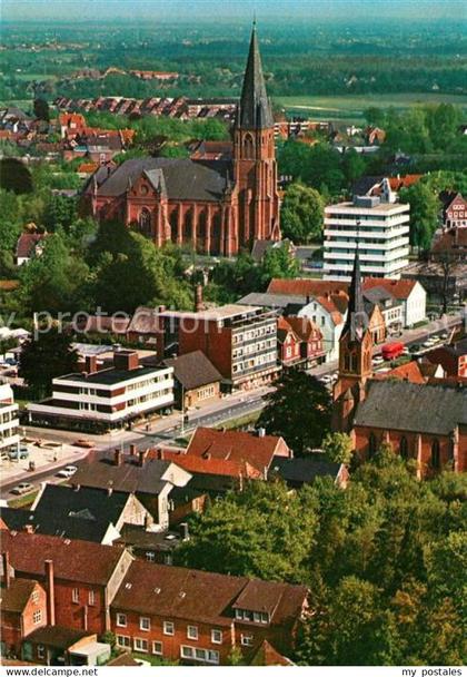 Papenburg Ems Niedersachsen Teilansicht Kirche Fliegeraufnahme