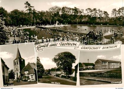 Uelsen Waldbad Ref Kirche Am Markt Volksschule