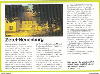 Zetel-Neuenburg, Werbekarte ngl #F8604