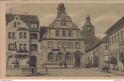 (107849) AK Bad Rodach, Vereinsbank, Sparkasse, Rathaus, Johanniskirche, Brunnen